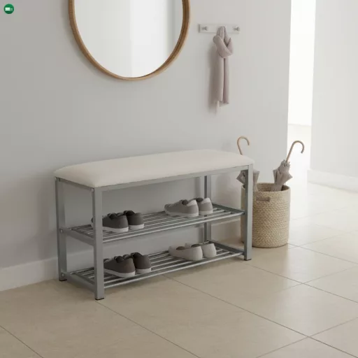 Lóca cipőpolccal, bézs/szürke, LANGELLA