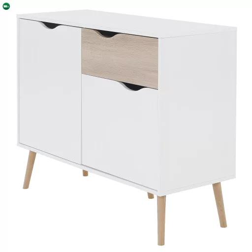 komód, tölgy sonoma/fehér, OSLO 75387