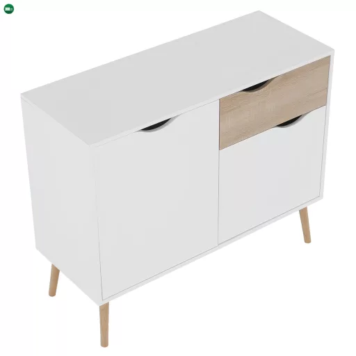 komód, tölgy sonoma/fehér, OSLO 75387