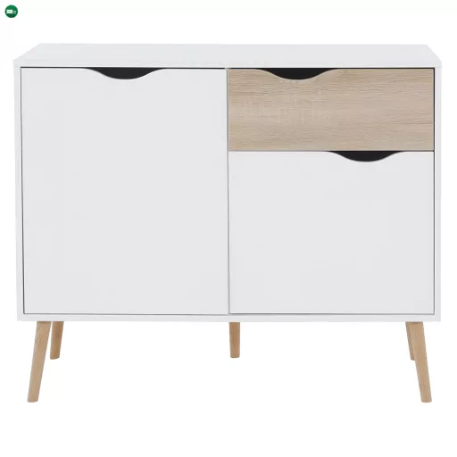 komód, tölgy sonoma/fehér, OSLO 75387