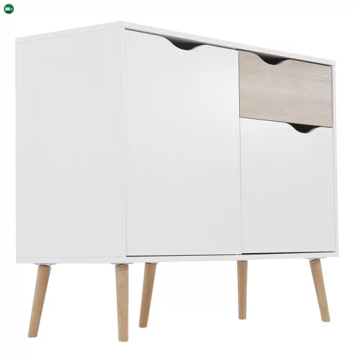 komód, tölgy sonoma/fehér, OSLO 75387