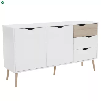 komód, tölgy sonoma / fehér, OSLO 75381