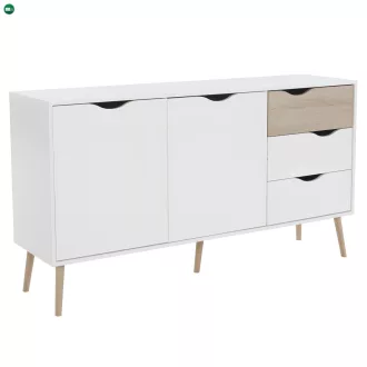 komód, tölgy sonoma / fehér, OSLO 75381