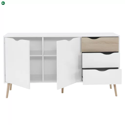 komód, tölgy sonoma / fehér, OSLO 75381