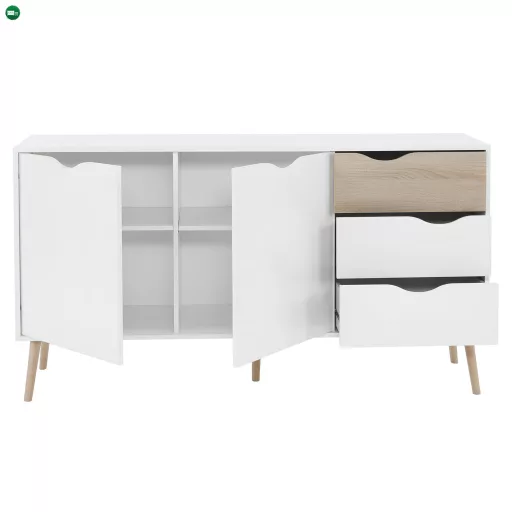 komód, tölgy sonoma / fehér, OSLO 75381