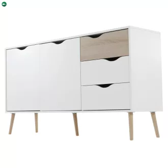 komód, tölgy sonoma / fehér, OSLO 75381