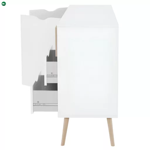 komód, tölgy sonoma / fehér, OSLO 75381