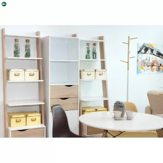 könyvespolc fiókkal, tölgy sonoma/fehér, OSLO 75385