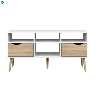 TV asztal/szekrény, tölgy sonoma / fehér, OSLO 75391