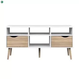 TV asztal/szekrény, tölgy sonoma / fehér, OSLO 75391