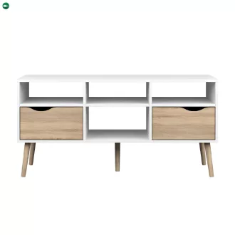 TV asztal/szekrény, tölgy sonoma / fehér, OSLO 75391