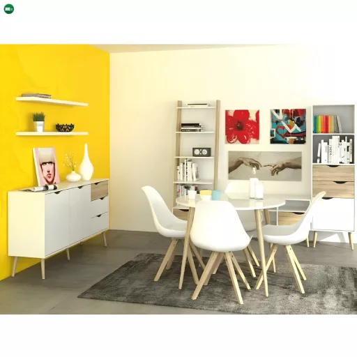 TV asztal/szekrény, tölgy sonoma / fehér, OSLO 75391