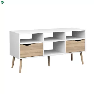 TV asztal/szekrény, tölgy sonoma / fehér, OSLO 75391