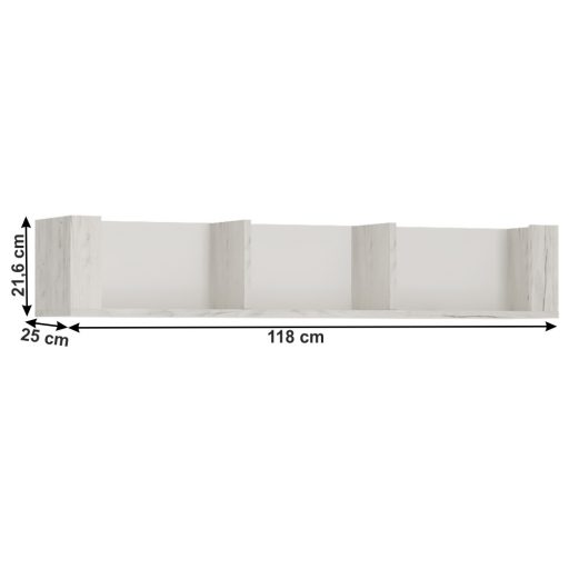 Polc typ 61, fehér craft, ANGEL