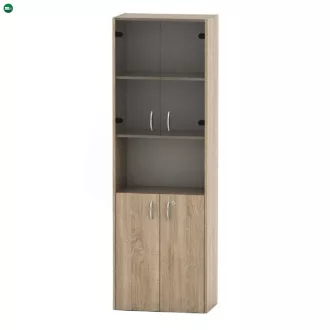 Vitrines könyvespolc, tölgy sonoma, TEMPO ASISTENT NEW 004