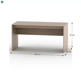 íróasztal, tölgy sonoma, TEMPO ASISTENT NEW 020 PI