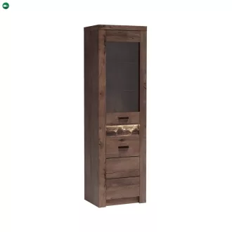 Vitrines szekrény, kőris sötét, INFINITY I-04