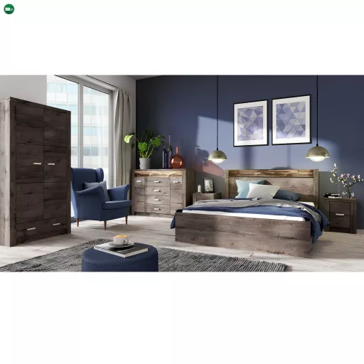 Vitrines szekrény, kőris sötét, INFINITY I-04