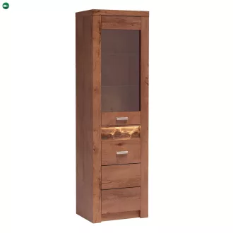 Vitrines szekrény, világos kőris, INFINITY I-04