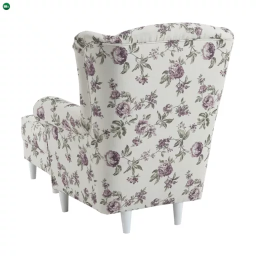 füles fotel puffal, szövet rose 18, ASTRID