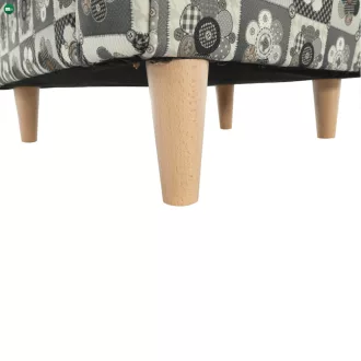 füles fotel puffal, szövet patchwork N1, ASTRID
