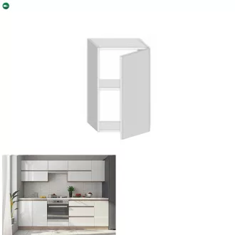   Felsőszekrény, tölgy sonoma/fehér magas fényű HG, jobbos, LINE