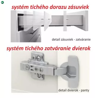   Felsőszekrény, tölgy sonoma/fehér magas fényű HG, jobbos, LINE