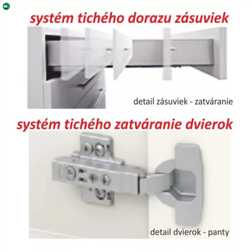 Felsőszekrény, tölgy sonoma/fehér magas fényű HG, jobbos, LINE