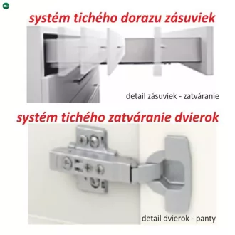 Felsőszekrény, fehér magas fényű HG, LINE G80