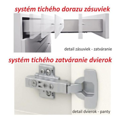 Felsőszekrény, fehér magas fényű HG, LINE G80