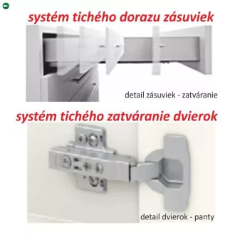 Felsőszekrény, fehér magas fényű HG, jobbos, LINE