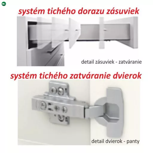 Felsőszekrény, fehér magas fényű HG, jobbos, LINE
