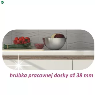   Alsószekrény három fiókkal D60, fehér magas fényű HG, LINE