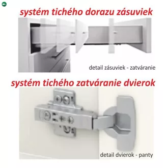 Alsószekrény, fehér magas fényű HG, jobbos, LINE