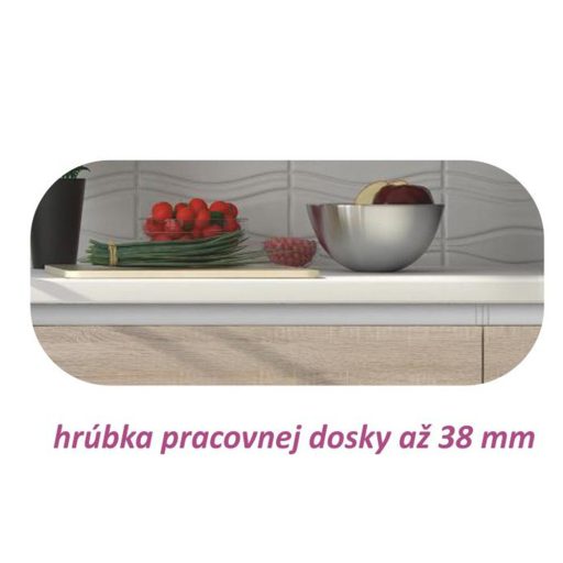 Alsó sarokszekrény, tölgy sonoma, LINE