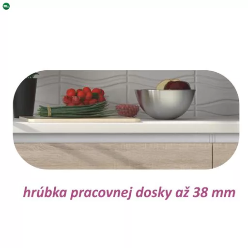 Kétajtós alsó mosogatószekrény, tölgy sonoma, LINE