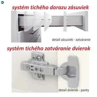 Alsószekrény három fiókkal, tölgy sonoma, LINE