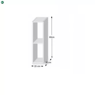 Felsőszekrény polccal, fehér, LINE