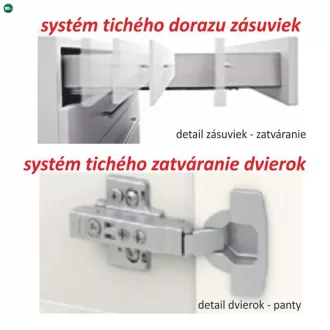 Felsőszekrény két ajtóval, tölgy sonoma, LINE G80 U