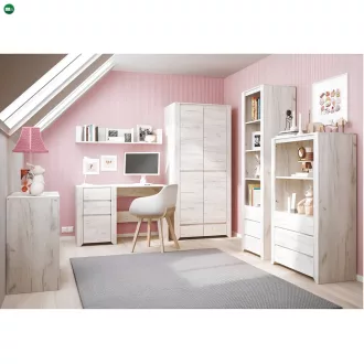 ágy typ 90, fehér craft, 90x200, ANGEL