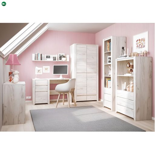 ágy typ 90, fehér craft, 90x200, ANGEL