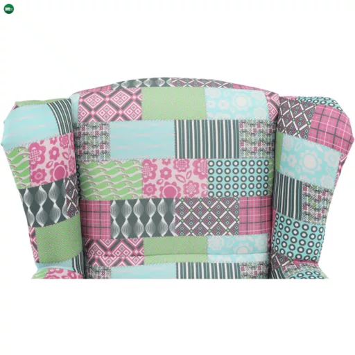 Füles fotel, szövet patchwork, CHARLOT