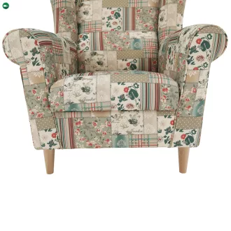 Füles fotel, szövet patchwork viorica 1, CHARLOT