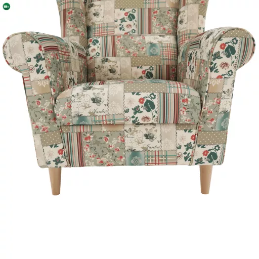 Füles fotel, szövet patchwork viorica 1, CHARLOT