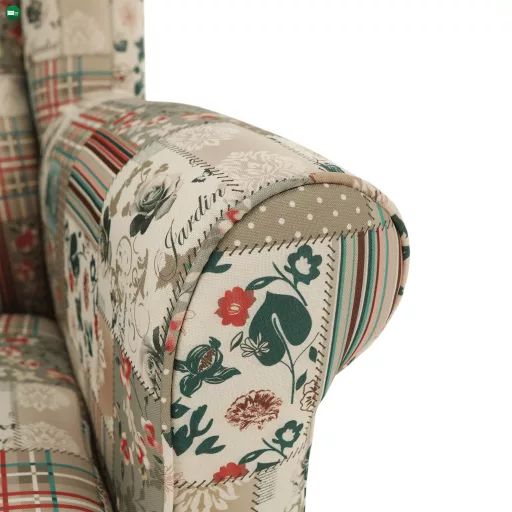 Füles fotel, szövet patchwork viorica 1, CHARLOT