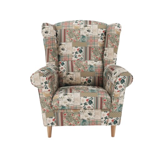 Füles fotel, szövet patchwork viorica 1, CHARLOT
