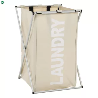   Szennyestartó kosár szövetből, szürke-bézs, LAUNDRY TYP 1