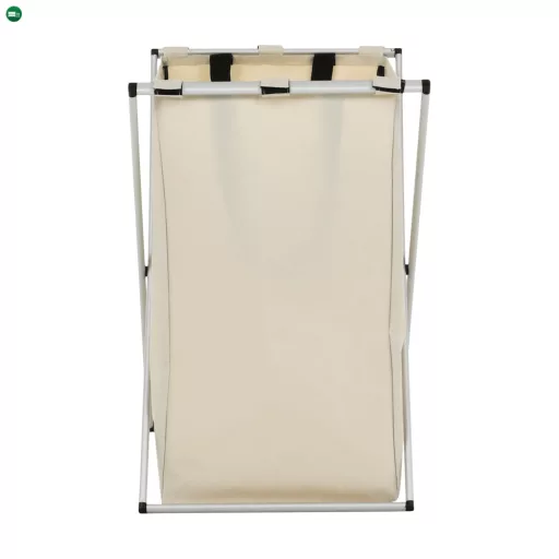 Szennyestartó kosár szövetből, szürke-bézs, LAUNDRY TYP 1