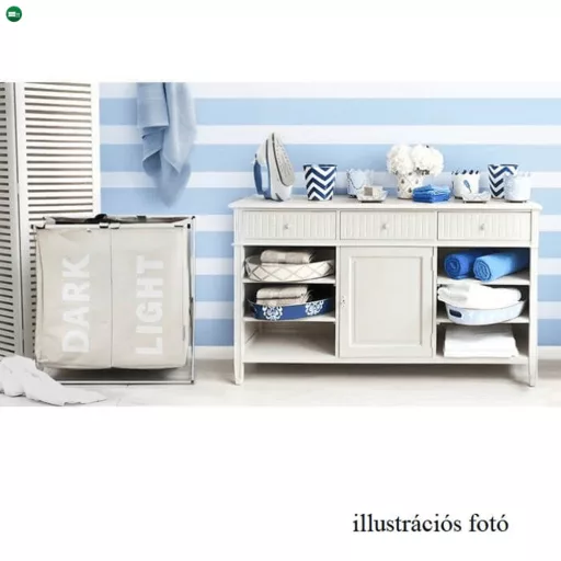 szövet szennyestartó kosár, szürke-bézs, LAUNDRY TYP 3