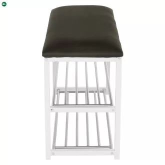 Lóca cipőtartóval, szürke/fehér, LANGELLA NEW
